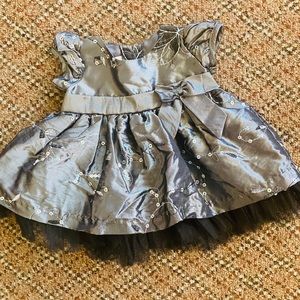 Grey floral designed dress